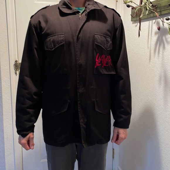 Officially licensed vintage Slayer trench coat w/ inner liner vest and hoodie.